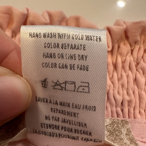 Altar's State Cropped Long Sleeve Top-Size Medium-Pink - Picture 4 of 6